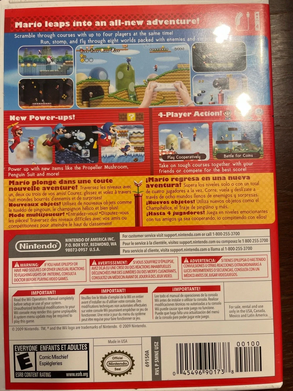 Nintendo New Super Mario Bros. Wii — Red, Blue, Green Cover